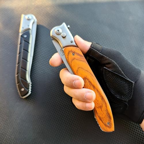 12-Inch Folding Pocket Knife with Stainless Steel Blade & Locking Mechanism