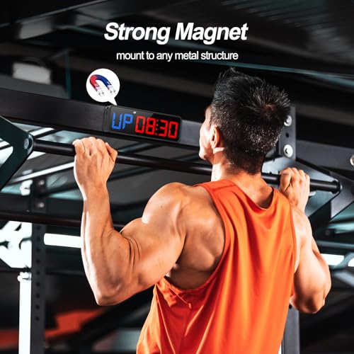 Portable Gym Timer Clock with Remote Control - Black