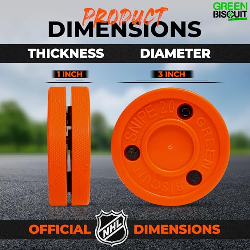 Off-Ice Hockey Pucks 4-Pack - Orange 2.0 Snipe Shooters - Edmonton Oilers