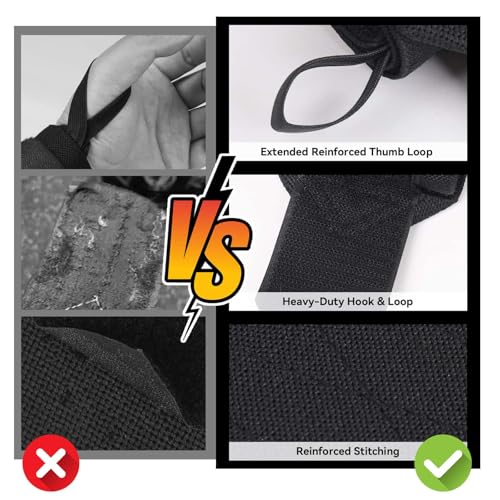 20-Inch Professional Wrist Wraps for Weightlifting - Black