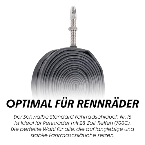Schwalbe 700x18-28C Bike Tube with 40mm Presta Valve – Lightweight, Reliable Bicycle Inner Tube
