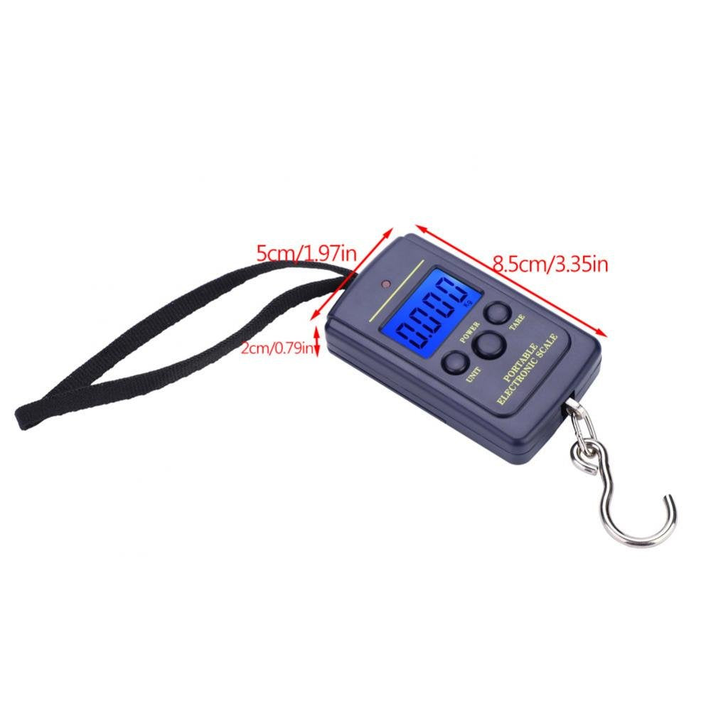 Skiennix Digital Fishing Scale - Portable 40kg Hanging Hook Scale with LCD Display for Accurate Weighing