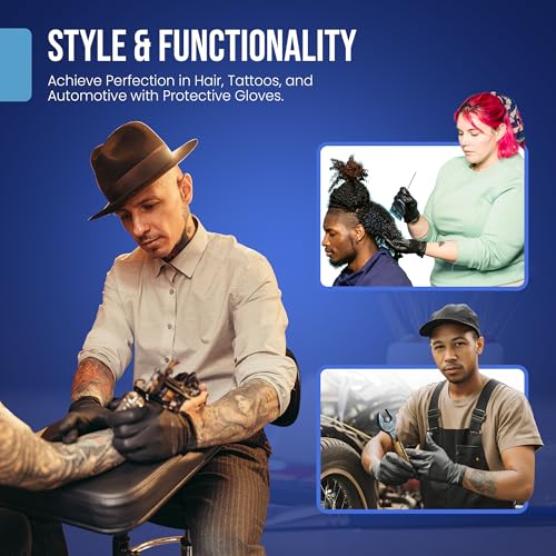 CLEAN SPACE PROJECT Nitrile Gloves - Disposable, Non-Latex and Powder Free, Food Safe Cooking Gloves