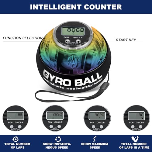 Torque Ball Hand Exerciser - Auto-Start Grip Strength Trainer