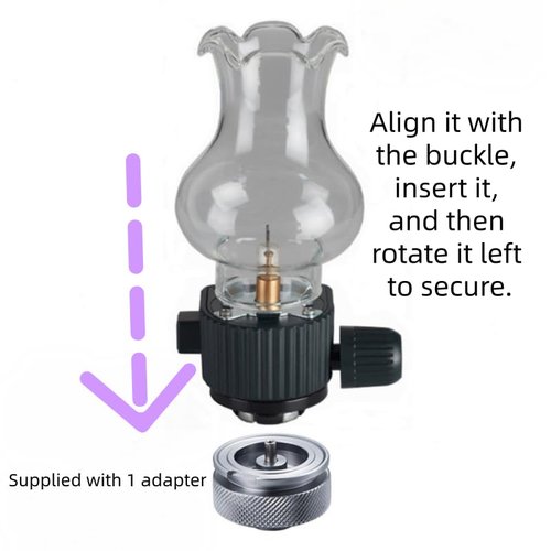 Camping Emergency Gas Lamp Portable Gas Lantern Butane/Isobutane, Mini Outdoor & Desktop Camping Lantern with Adjustable Brightness