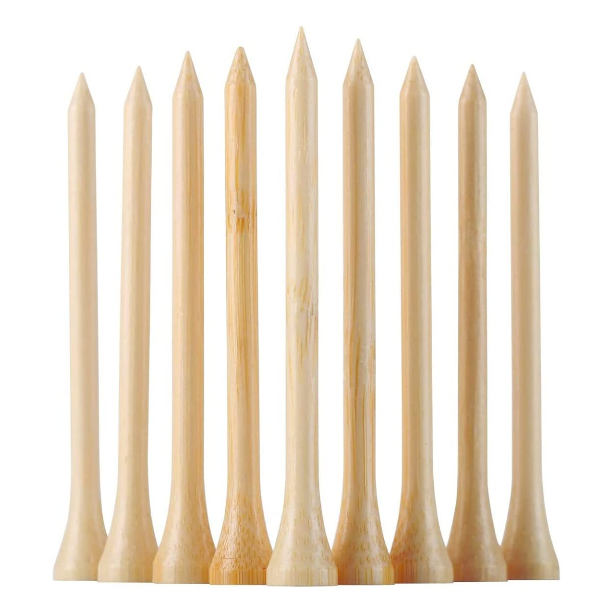 BluBall Bamboo Golf Tees - Adjustable Bamboo Tees Stronger Than Wood - 100 Golf Tee Pack of Size 3-1/4 Inch | Biodegradable Golf Tees Cause Less Friction