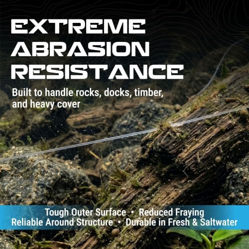 Reaction Tackle 100% Fluorocarbon Fishing Line Clear 80 Lb - 50 Yards
