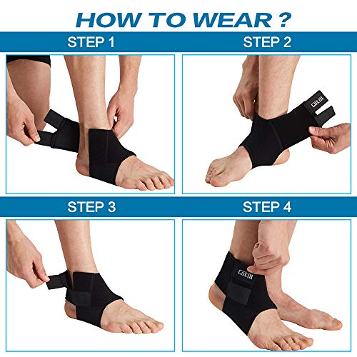 Adjustable Neoprene Ankle Support Brace - Large for Men & Women