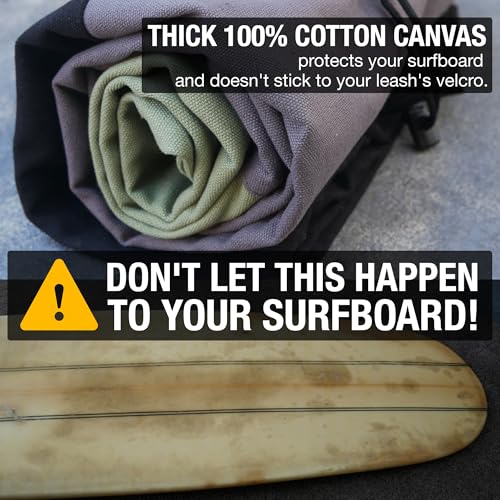 Ho Stevie! 6'0" Canvas Surfboard Bag Cover for Dings UV Sun Protection, Gray