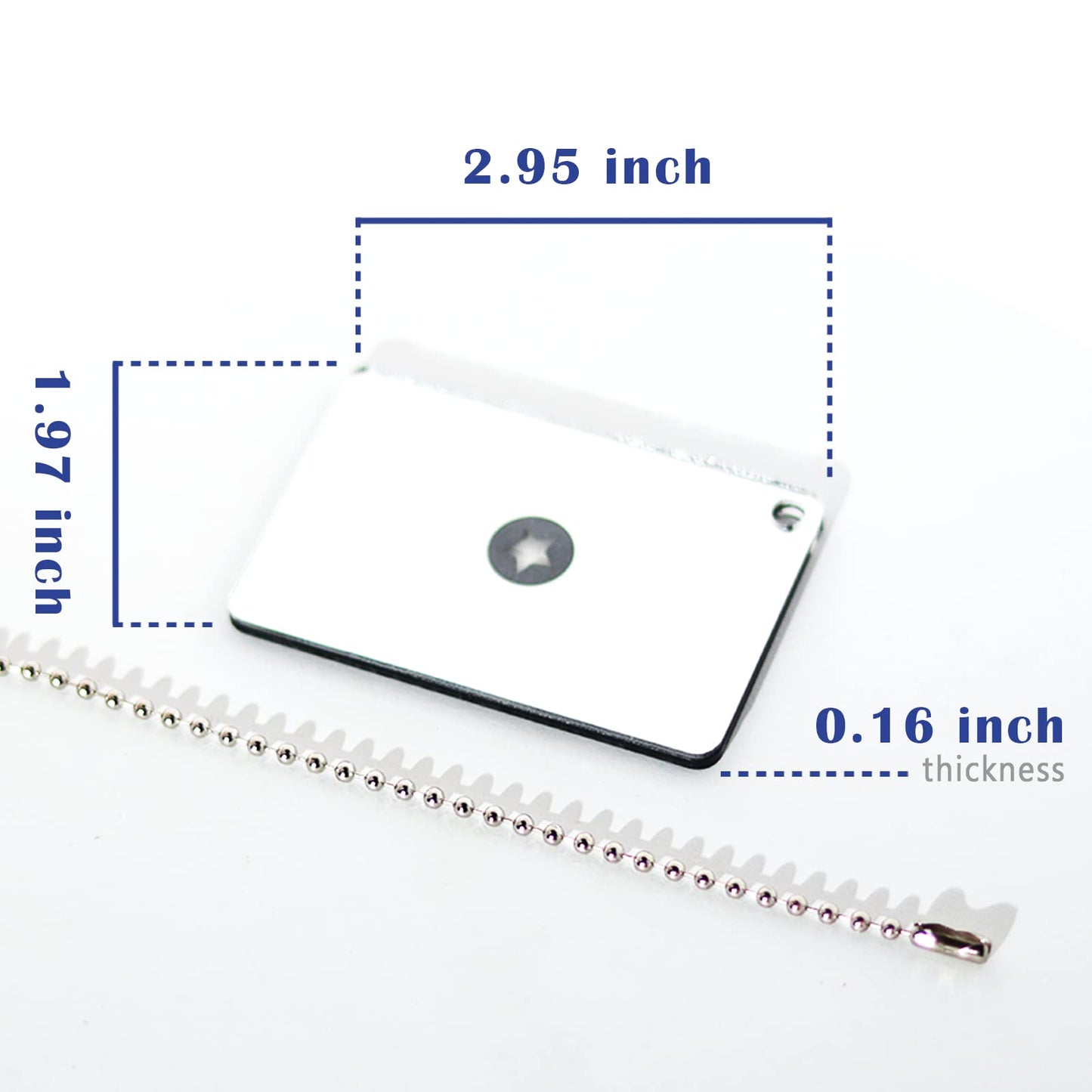 SIXGOD 2 Pieces Signal Mirror - 2 x 3 Inch Outdoor Multifunctional Signal Emergency Mirror for Hiking & Marine
