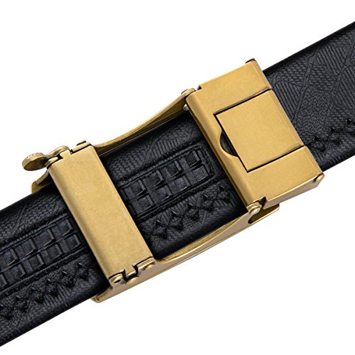 35MM Adjustable Ratchet Belt Buckle for Men - 1 3/8" Slide Strap