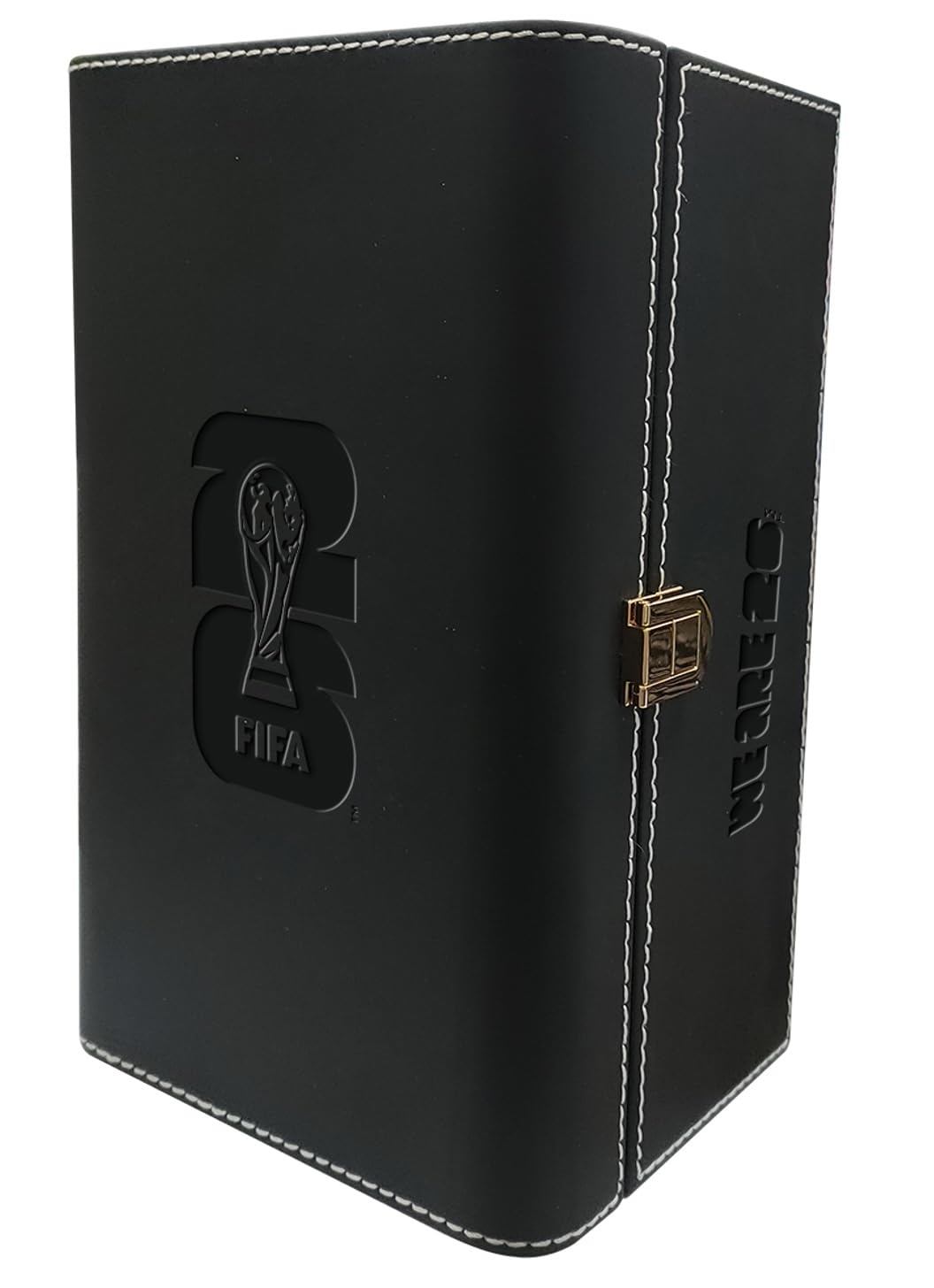 Officially Licensed FIFA World Cup 2026 3D Trophy Replica with DIY Champion Flag – Luxury Wood & Leather Display Box Featuring 16 Host Cities Map – Limited Edition (10,000 Globally)