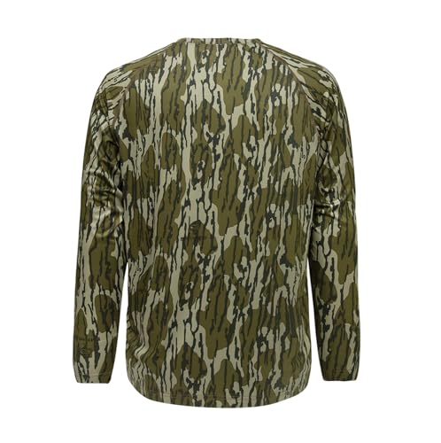Mossy Oak Boys' Youth Camo Hunting Shirt - Medium, Original Bottomland