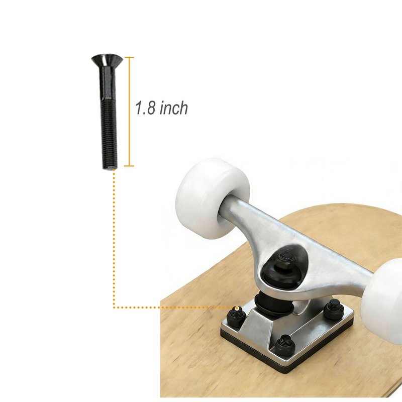 YIYIMIMO Skateboard Hardware Set,Axie Nuts and Allen Screws with Nuts Hardware Set, Manual Shortboard Components for Beginners to Advanced