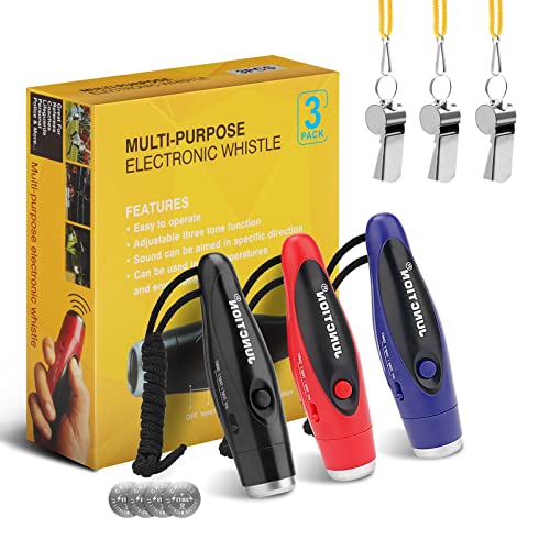 Electronic Whistle 3 Pack - High Volume, Adjustable Tone, Portable