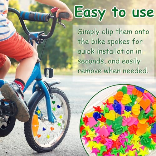 180-Piece Bike Spoke Beads Set - Colorful Plastic Decorations
