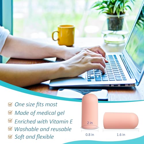 Silicone Finger Protectors - 8 Pcs Medium Gel Finger Cots