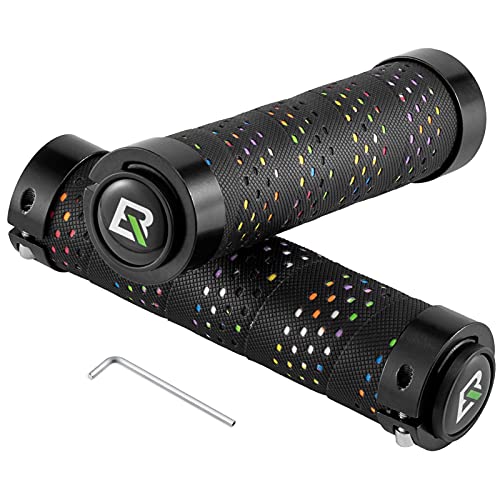 ROCKBROS Rainbow Double Lock Bike Handlebar Grips - Comfortable & Durable