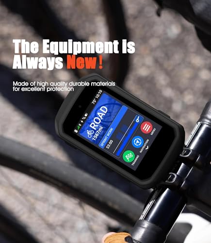 Ermorgen Black Silicone & Tempered Glass Screen Protector Pack for Garmin Edge 850/550 - 3-in-1