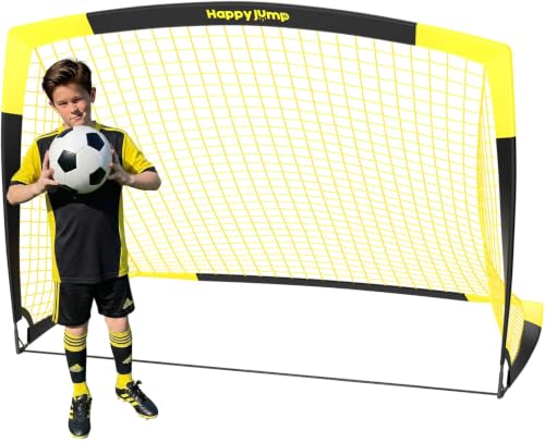 Happy Jump 5x3.6 ft Portable Soccer Goal for Youth Training - Collapsible & Weatherproof