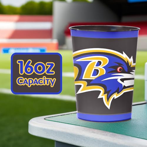 Football Team Logo Plastic Favor Cup - 16 oz. Reusable Party Drinkware