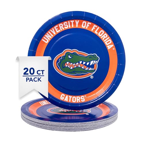 University of Florida 20-Count 9-Inch Paper Plates for Parties
