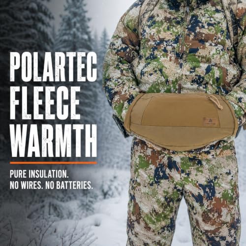 Lone Trail Hunting Hand Warmer Pouch with Sherpa Fleece, 500D Shell, Brown