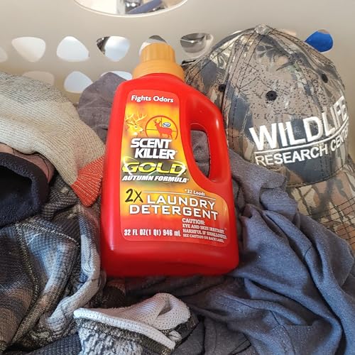Wildlife Research Scent Killer Gold Autumn Laundry Detergent 32 oz - Odor Control for Hunting Gear