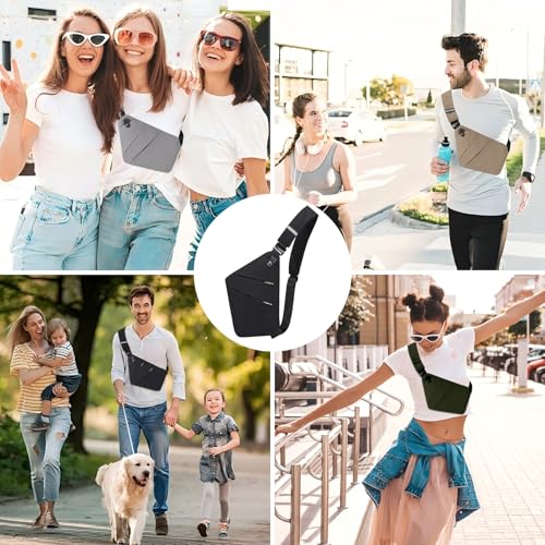 Waterproof Anti-Theft Crossbody Bag for Men Women Travel Sling Bag with Large Capacity