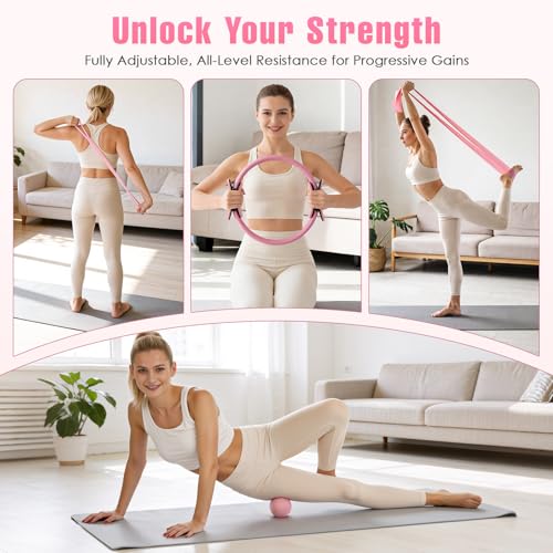 Complete 14-in-1 Pilates Kit for Home Workouts with Resistance Bands & Accessories