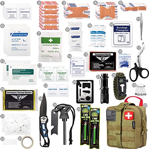 Everlit 250-Piece Tan Survival First Aid Kit for Emergency & Outdoors