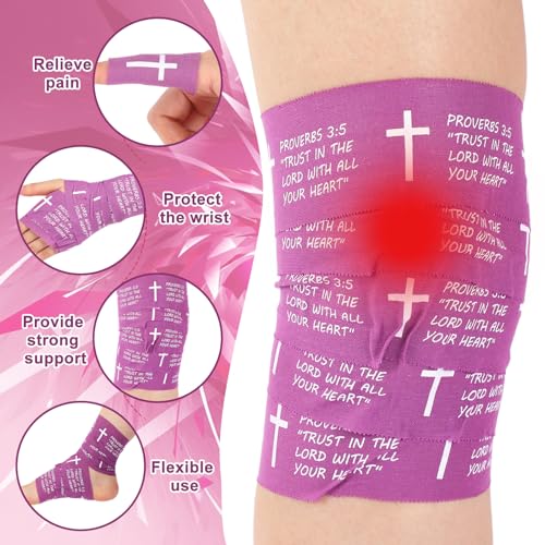 Christian Cross Athletic Tape - 2in x 23ft, Purple Proverbs