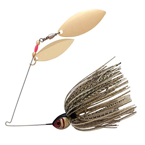 Tandem Blade Spinnerbait Fishing Lure - Gold Shiner 1/2 Oz