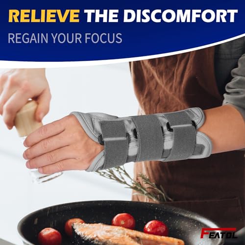 FEATOL Right Hand Wrist Brace Splint MED/LG Night Sleep Support — Carpal Tunnel, Arthritis, Tendonitis