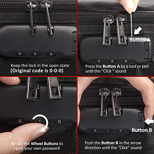 ROLOWAY Fireproof Document Bag with Lock (17 x 11.8 x 5 inch), Important Document Storage Bag with Multi-Layer File Organizers (Black)