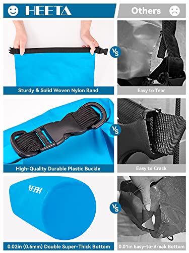 Waterproof Dry Bag Backpack with Emergency Whistle - 5L to 40L Sizes