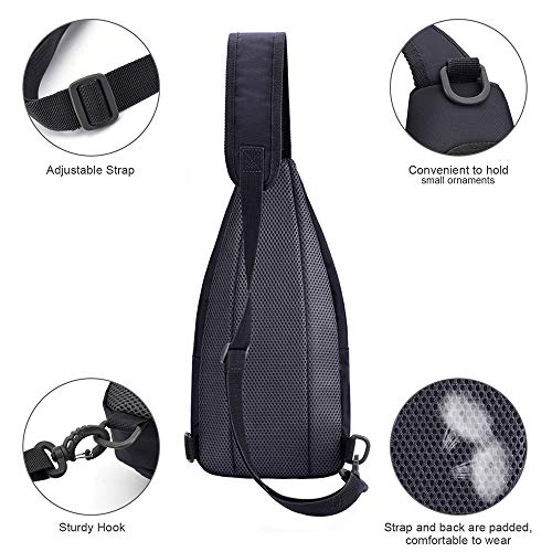 Y&R Direct 14-Color Lightweight Sling Backpack Black for Travel Hiking Women Men