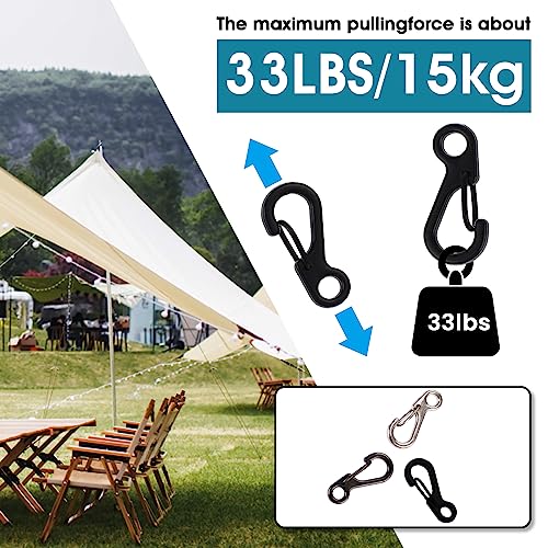 48PCS Mini Carabiner Clips - Zinc Alloy Keychain Hooks
