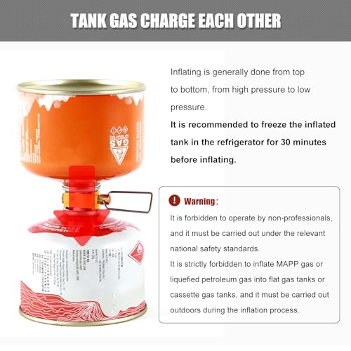 RULLINE Gold Basic Camping Gas Canister Refill Adapter - Compact, Durable