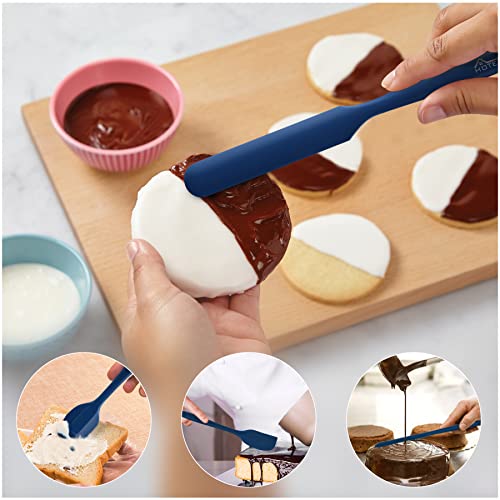 Heat Resistant Silicone Spatula Set - Classic Blue, 5 Pieces