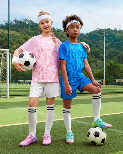 Stelle Kids Soccer Cleats - Outdoor Training & Match Shoes, Big Kid Prism Pop