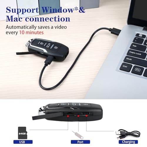 Hidden Camera Car Key,Smart Baby Nanny Cam for Surveillanc Outdoor Indoor