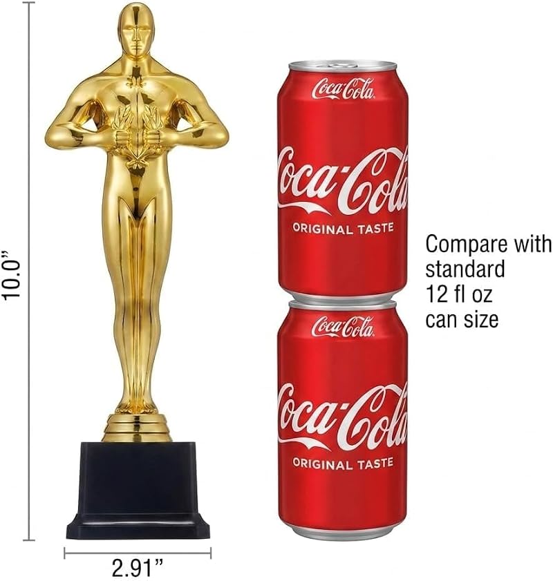 10 Inch Gold Trophy Award Statue - Perfect for Parties & Events