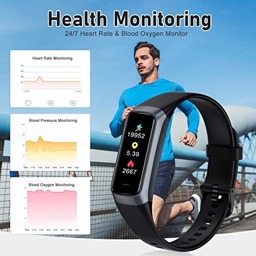 Fitness Tracker with Heart Rate, Blood Oxygen & Sleep Monitor