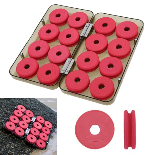 16pcs Fishing Foam Spools & Board - Fishing Line Organizer