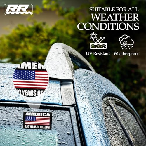 250th Anniversary USA Flag Sticker - Patriotic Car Decal 1776-2026