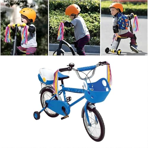 Rainbow Bicycle Ribbons for Kids - 2 Pack Tassels for Bicycles & Scooters