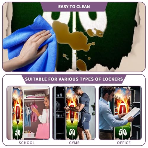 Magnetic Wallpaper for Lockers - 2 Pcs 12" x 36" Rugby Design - Color7