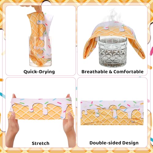 Ice Cream Sports Headband and Sock Set - White