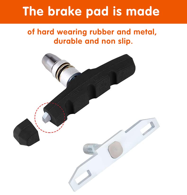 70mm V-Brake Pads Set - 2 Pairs for Mountain & Road Bikes
